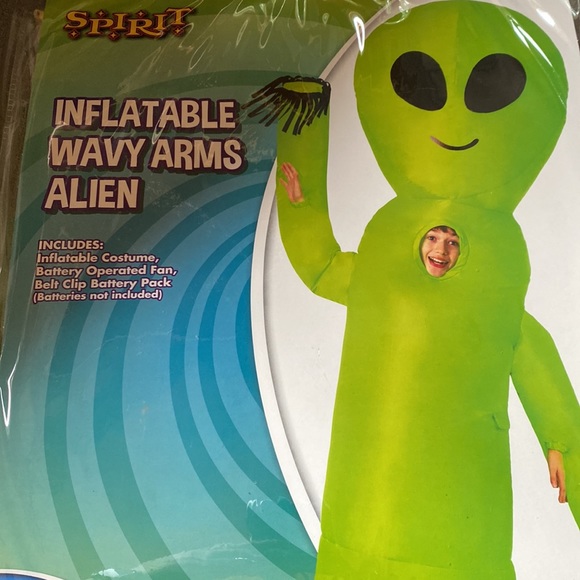 New Spirit Halloween Inflatable Wavy Arms Alien Costume Child One Size Fits Most - Picture 2 of 5